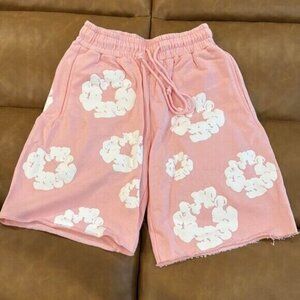 Denim Tears Pink Shorts The Cotton Wreath Flared Mens Size Large